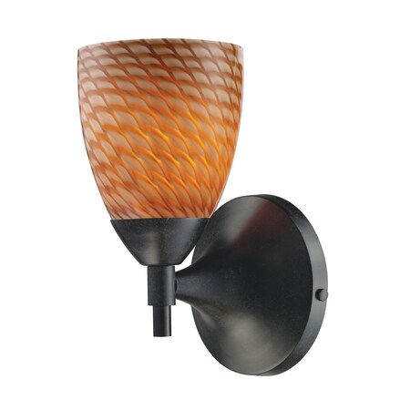 Elk Lighting Celina 1-Light Wall Lamp in Dark Rust with Coco Glass 10150/1DR-C
